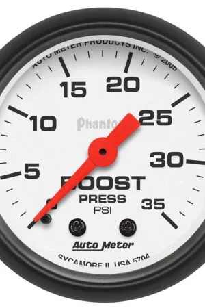 Deal Autometer 2-1/16" Boost 0-35 PSI Mechanical Phantom