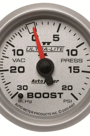 Autometer 2-1/16" Boost/Vacuum 30 In HG/20 PSI Mechanical Ultra-Lite II Don’t Miss Out