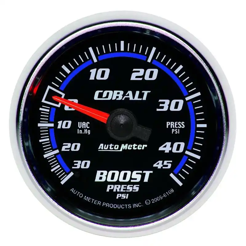 Factory Price Autometer 2-1/16" Boost/Vacuum 30 In HG/45 PSI Mechanical Cobalt