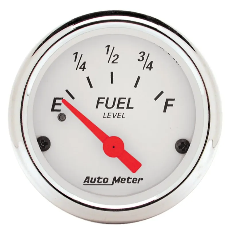 Premium Autometer 2-1/16" Fuel Level 240-33 ohm Air-Core Arctic White