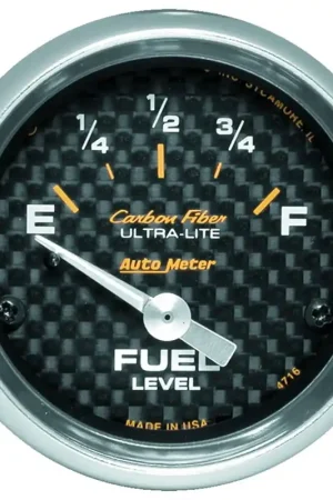Autometer 2-1/16" Fuel Level 240-33 ohm Air-Core SSE Carbon Fiber In Demand