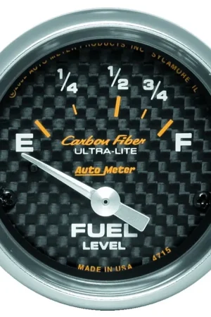 Autometer 2-1/16" Fuel Level 73-10 ohm Air-Core Carbon Fiber Limited Time