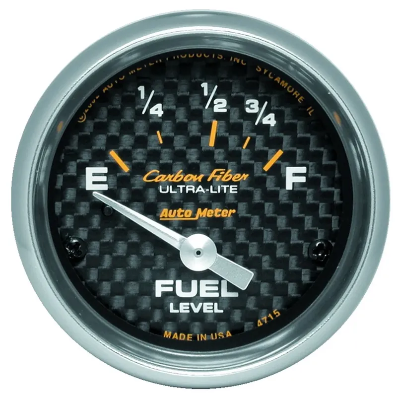 Autometer 2-1/16" Fuel Level 73-10 ohm Air-Core Carbon Fiber Limited Time