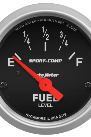 Autometer 2-1/16" Fuel Level 73-10 ohm Air-Core Linear Sport-Comp Fan Favorite