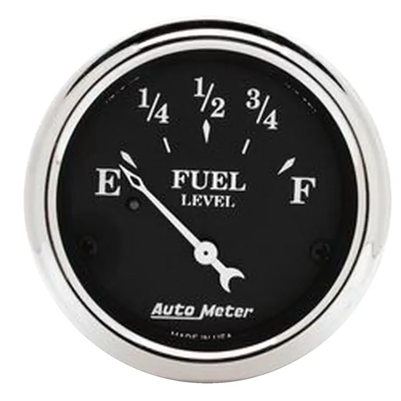 Modern Autometer 2-1/16" Fuel Level 73-10 ohm Air-Core Old Tyme Black