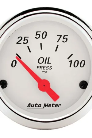 Same Day Shipping Autometer 2-1/16" Oil Pressure 0-100 PSI Air-Core Arctic White
