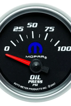 Autometer 2-1/16" Oil Pressure 0-100 PSI Air-Core Black Mopar Trending
