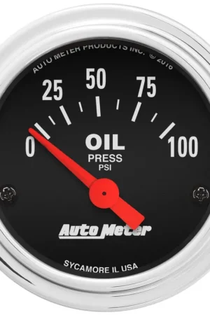 Top Rated Autometer 2-1/16" Oil Pressure 0-100 PSI Air-Core Traditional Chrome