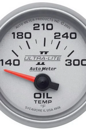 Fast Shipping Autometer 2-1/16" Oil Temperature 140-300 °F Air-Core Ultra-Lite II