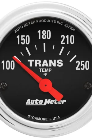 Autometer 2-1/16" Transmission Temperature 100-250 °F Air-Core Traditional Chrome Warranty Included