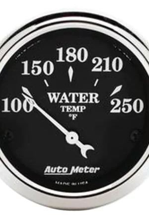 Autometer 2-1/16" Water Temperature 100-250 °F Air-Core Old Tyme Black Wholesale