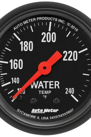 Autometer 2-1/16" Water Temperature 120-240 °F 6 Ft. Mechanical Z-Series Same Day Shipping
