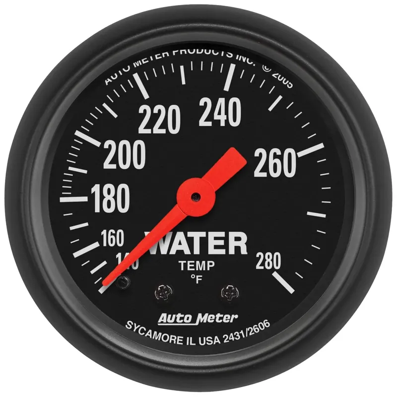 Autometer 2-1/16" Water Temperature 140-280 °F 6 Ft. Mechanical Z-Series Hot Deal