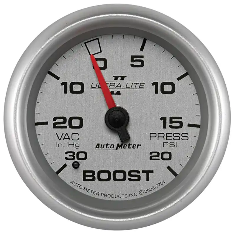 Worldwide Shipping Autometer 2-5/8" Boost/Vacuum 30 In HG/20 PSI Mechanical Ultra-Lite II