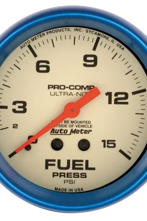 Wholesale Autometer 2-5/8" Fuel Pressure 0-15 PSI Mechanical Ultra-Nite