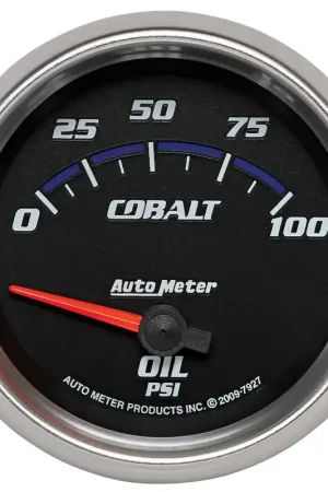 Deal Autometer 2-5/8" Oil Pressure 0-100 PSI Air-Core Cobalt