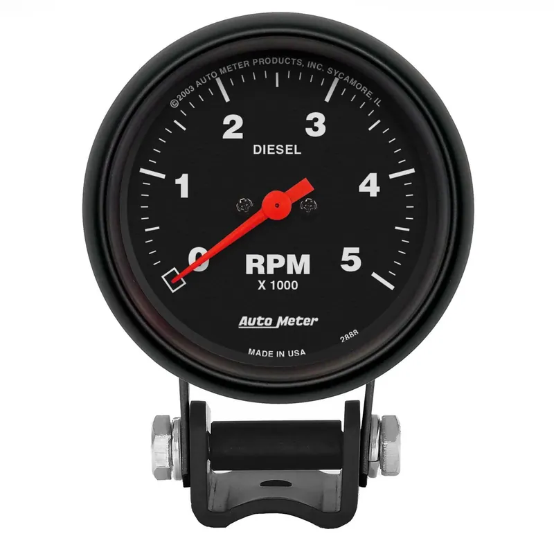 Autometer 2-5/8" Pedestal Tachometer 0-5,000 RPM Z-Series Express Delivery