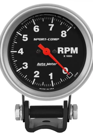 Autometer 2-5/8" Pedestal Tachometer 0-8,000 RPM Sport-Comp Crafted