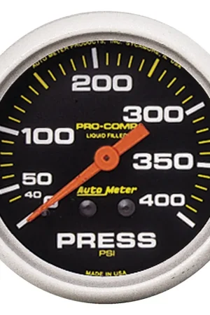 Autometer 2-5/8" Pressure 0-400 PSI Mechanical Liquid Filled Pro-Comp Order Now