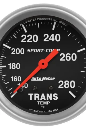 Bargain Autometer 2-5/8" Transmission Temperature 140-280 °F Mechanical Sport-Comp