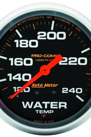 Special Offer Autometer 2-5/8" Water Temperature 120-240 °F 6 Ft. Mechanical Liquid Filled Pro-Comp