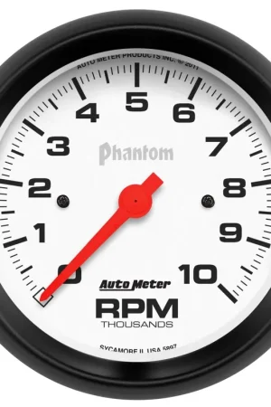 Money Back Guarantee Autometer 3-3/8" In-Dash Tachometer 0-10,000 RPM Phantom
