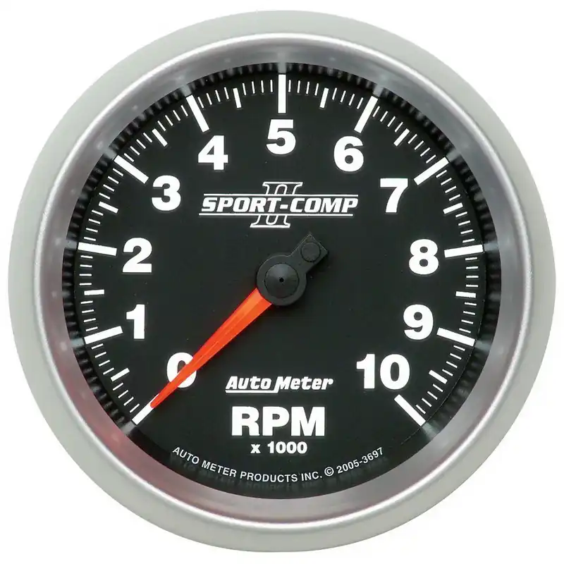 Brand New Autometer 3-3/8" In-Dash Tachometer 0-10,000 RPM Sport-Comp II