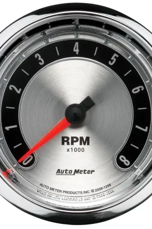 Autometer 3-3/8" In-Dash Tachometer 0-8,000 RPM American Muscle Free Returns