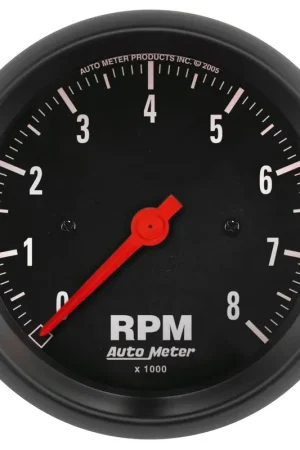 Autometer 3-3/8" In-Dash Tachometer 0-8,000 RPM Z-Series Time-Limited
