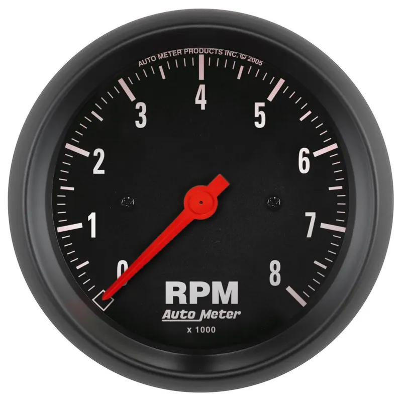 Autometer 3-3/8" In-Dash Tachometer 0-8,000 RPM Z-Series Time-Limited