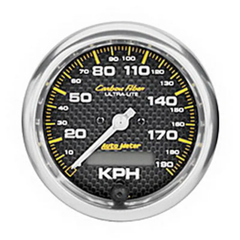 Top Pick Autometer 3-3/8" Speedometer 0-190 KM/H Electric Carbon Fiber
