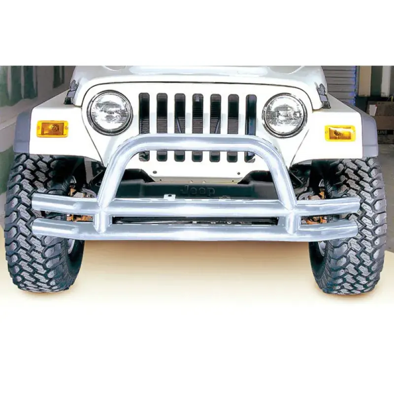 Rugged Ridge 3-In Double Tube Front Bumper SS 76-06 Models Authentic