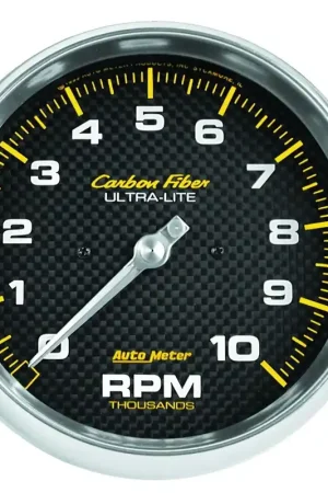 Autometer 5" In-Dash Tachometer 0-10,000 RPM Carbon Fiber Today Only