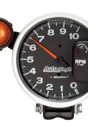 Autometer 5" Pedestal Tachometer 0-10,000 RPM Shift Light - Black Auto Gage Viral