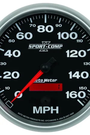 Original Autometer 5" Speedometer 0-160 MPH Electric Sport-Comp II
