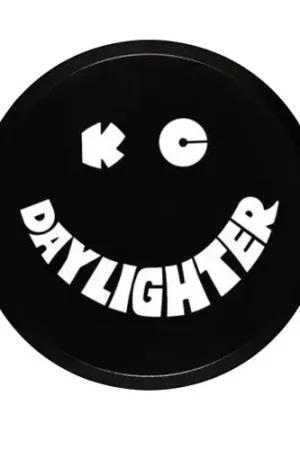 Price Cut KC HiLiTES 6in. Round Hard Cover for Daylighter/SlimLite/Pro-Sport (Single) - Black w/White Smile