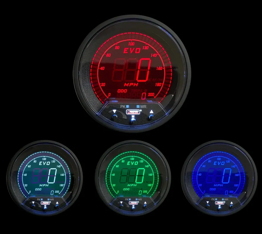 While Supplies Last ProSport 85mm Premium EVO Electrical Speedometer - Multi-colour