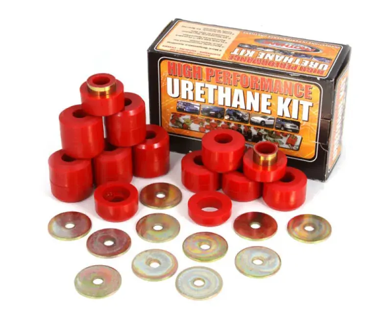 Rugged Ridge Body Mount Kit Red 22 Pieces 97-06 TJ Top Rated