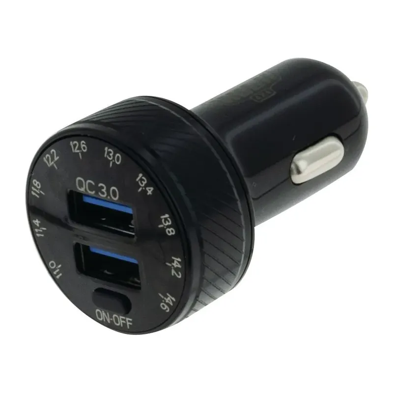 Hulk 4x4 Dual Usb In Car Socket Charger Dual QC3.0 with Voltmeter Cheap