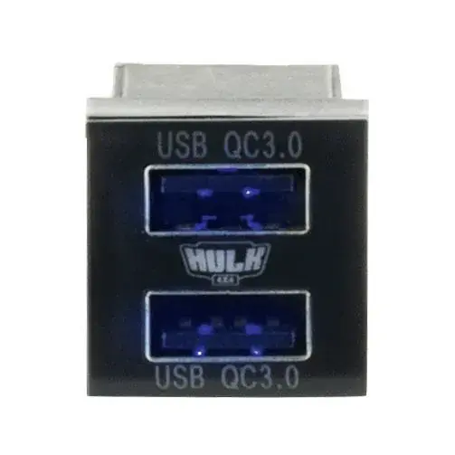 Weekend Sale Hulk 4x4 Dual Usb Socket QC3 OE RPL Blue LED (New Toyota Square)
