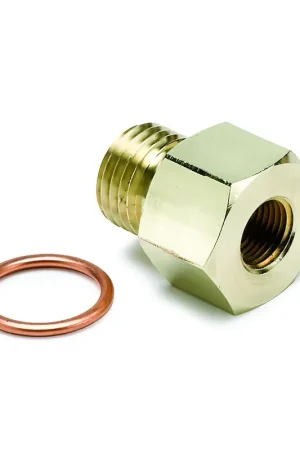 Autometer Fitting Adapter Metric M14X1.5 Male to 1/8" NPTF Female Brass Exclusive