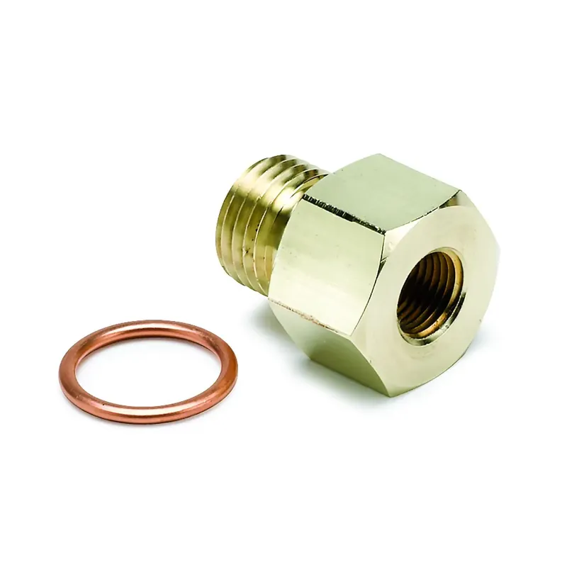 Autometer Fitting Adapter Metric M14X1.5 Male to 1/8" NPTF Female Brass Exclusive