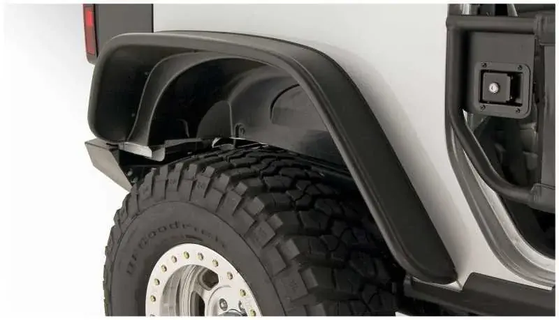 Buy Direct Bushwacker Flat Style Fender Flares 2pc (Wrangler 07-18)