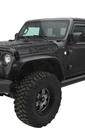 Direct From Factory Bushwacker Flat Style Fender Flares 4pc (Wrangler 18+)