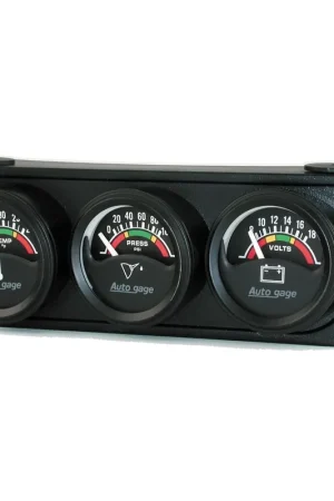 Autometer Gauge Console OILP/WTMP/Volt 1.5" 100 PSI/280 °F/18V Elec Black Dial Black BZL AG While Supplies Last