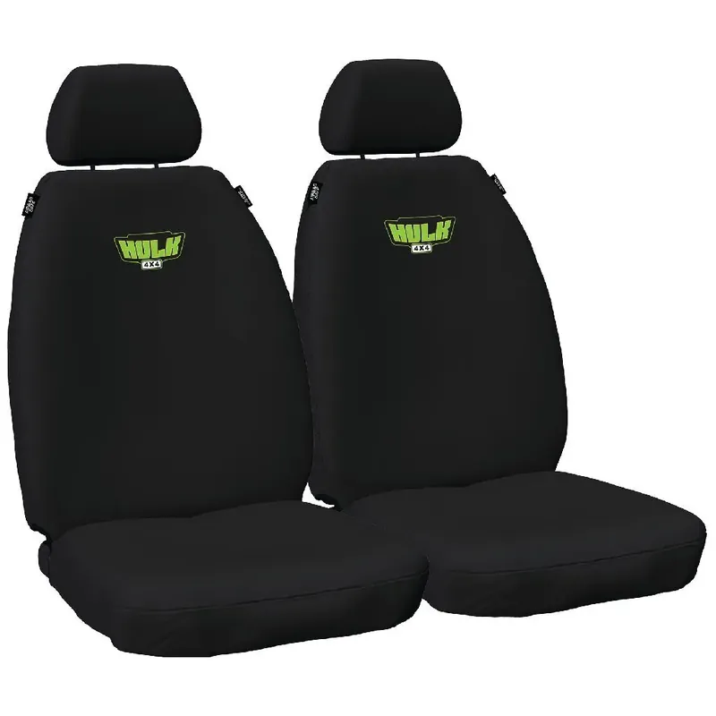 Direct From Factory Hulk 4x4 HD Canvas Seat Covers Series Fronts Blk (Prado 150 Series)