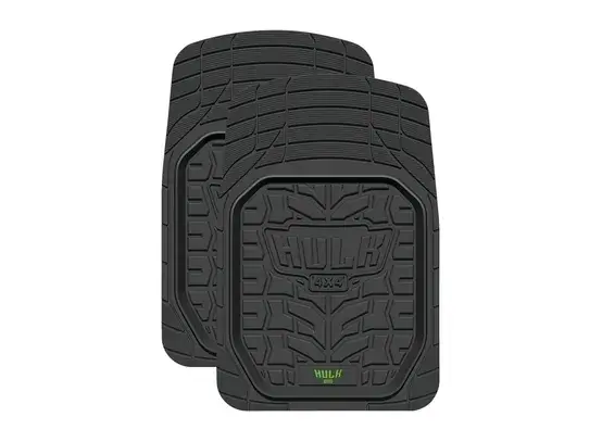 Hulk 4x4 Heavy Duty Deep Dish Floor Mats (Front Pair Black) Free Returns