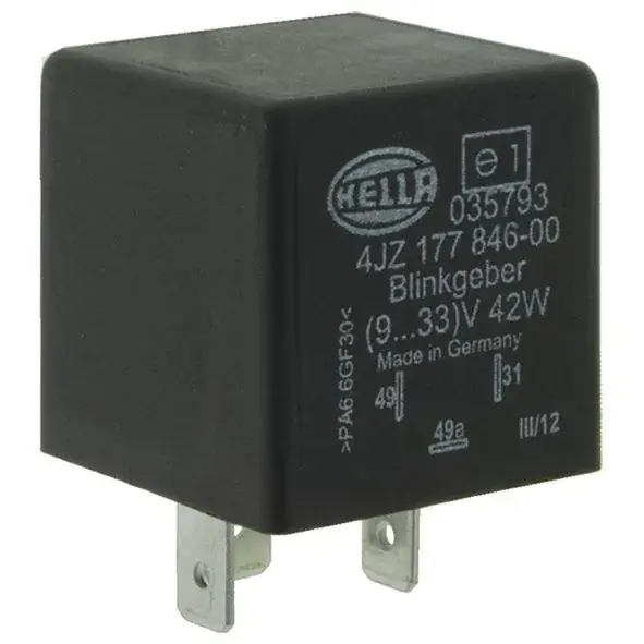 Free Delivery Hella Led Flasher Relay 9 -33V 3 Pin 90 +/- 30fpm On Load 1 -42Watt