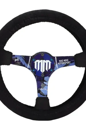 Save Now NRG NRG Steering Wheel Cover - Black Stretch Micro Fiber w/ NRG Tag