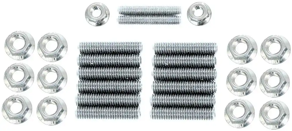 Aeroflow Oil Pan Stud Kit - M8 and M6 Steel Studs and Nuts (GM LS) Direct From Manufacturer